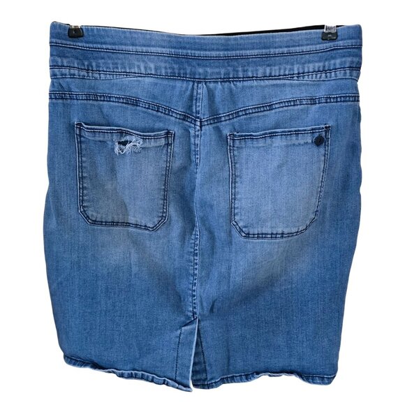 Denim Skirt By Democracy boho cottagecore peasant y2k mini skirt - Picture 2 of 5